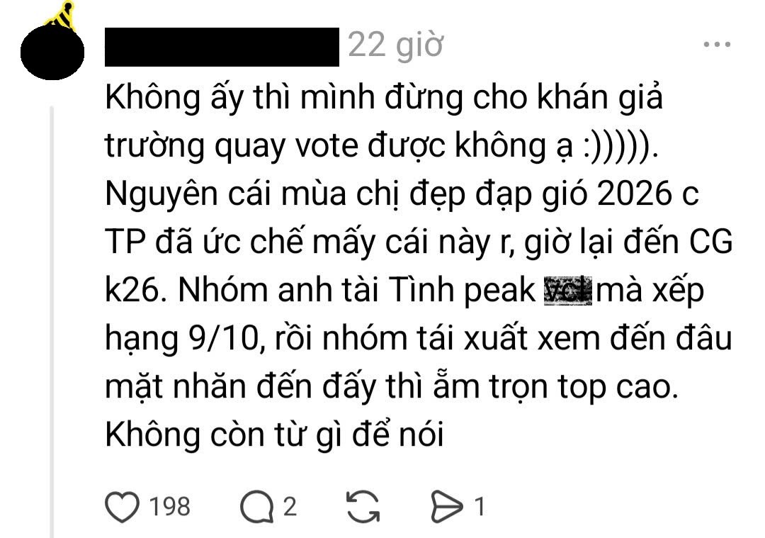 ATVNCG 2026 bị yêu cầu đổi luật bình chọn vì kết quả sau Công diễn Hội ngộ