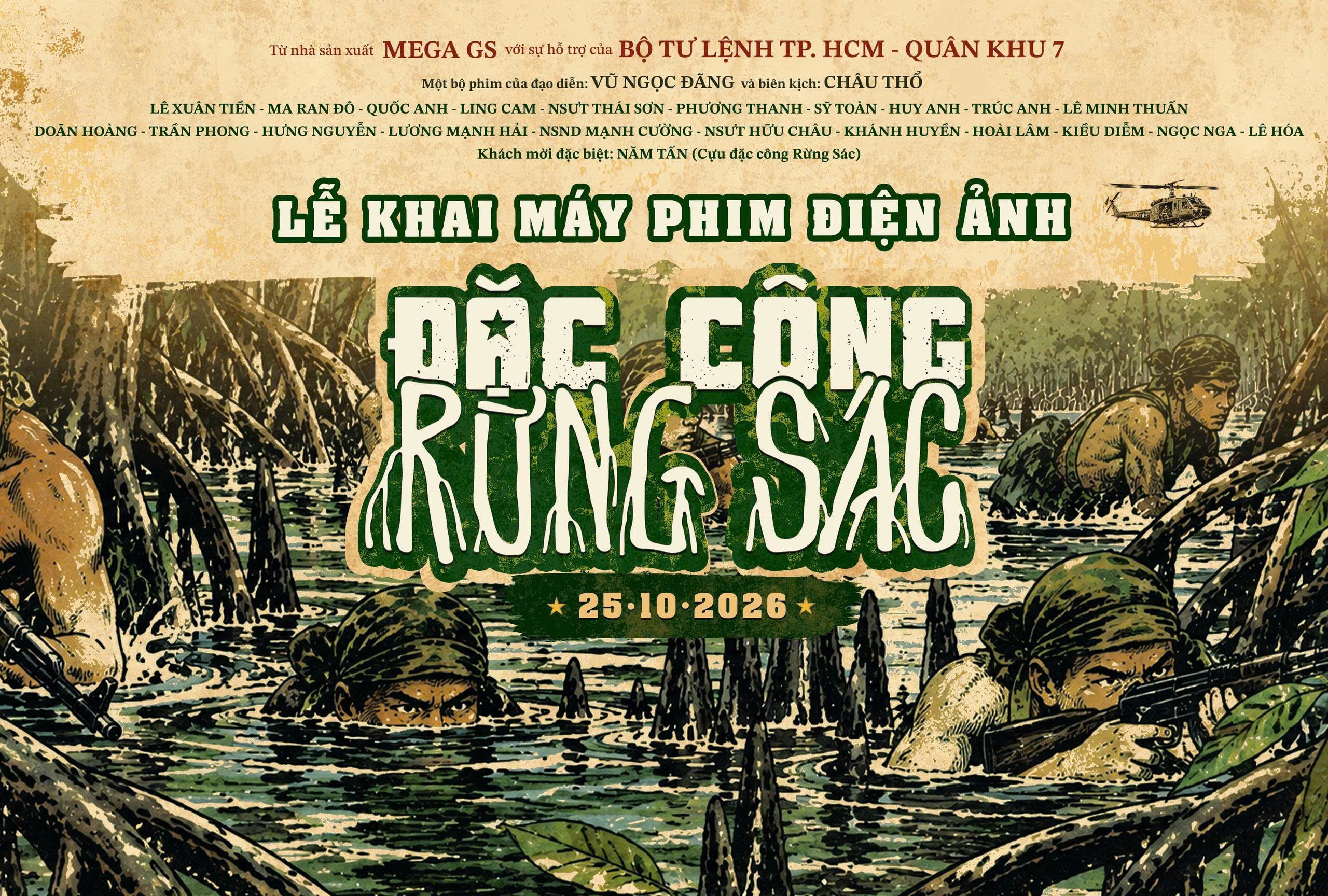 Khai máy bộ phim điện ảnh 'Đặc công Rừng Sác': Tái hiện huyền thoại anh hùng
