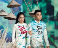 Vợ chồng Lê Phương - Trung Kiên làm vedette trong 'Lễ hội áo dài 2018'
