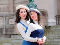 Thanh Mai như thiếu nữ khi cùng con gái thăm ngôi trường nổi tiếng nơi cô từng học MBA