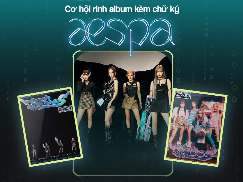 Nhóm Aespa tặng album có chữ ký cho fan Việt trên Zing MP3